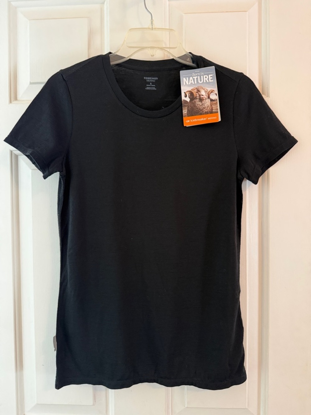 NWT Women’s Icebreaker Tech Lite Short Sleeve Crew Neck Tee, Black, size Small